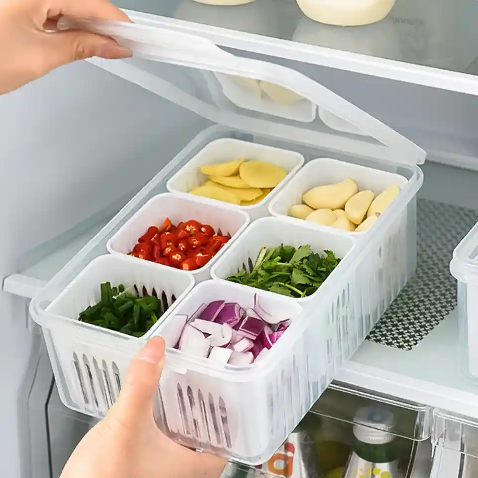 6 Grid Fridge Storage Box
