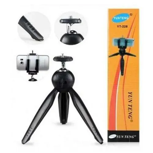 YT-228 mini tripod mount with phone holder clip