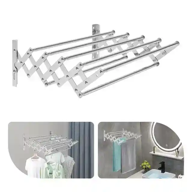 Wall mounted clothes drying Hanger