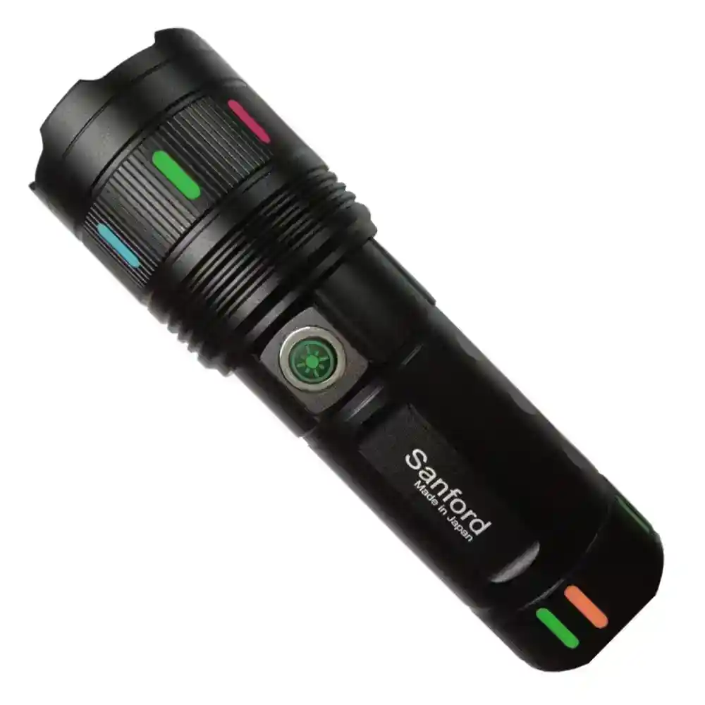 Sanford Super Bright Flashlight – White Laser LED Made in Japan 18650mAh battary